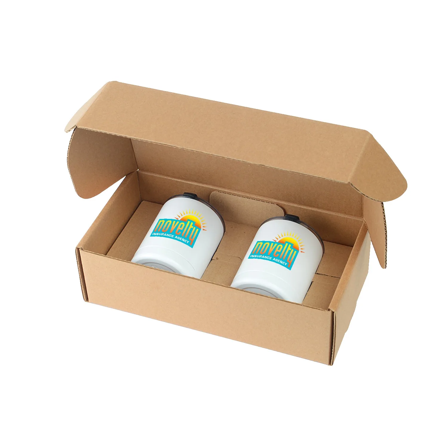 10 Oz. Stainless Steel Low Ball Glasses Gift Box Set view 7