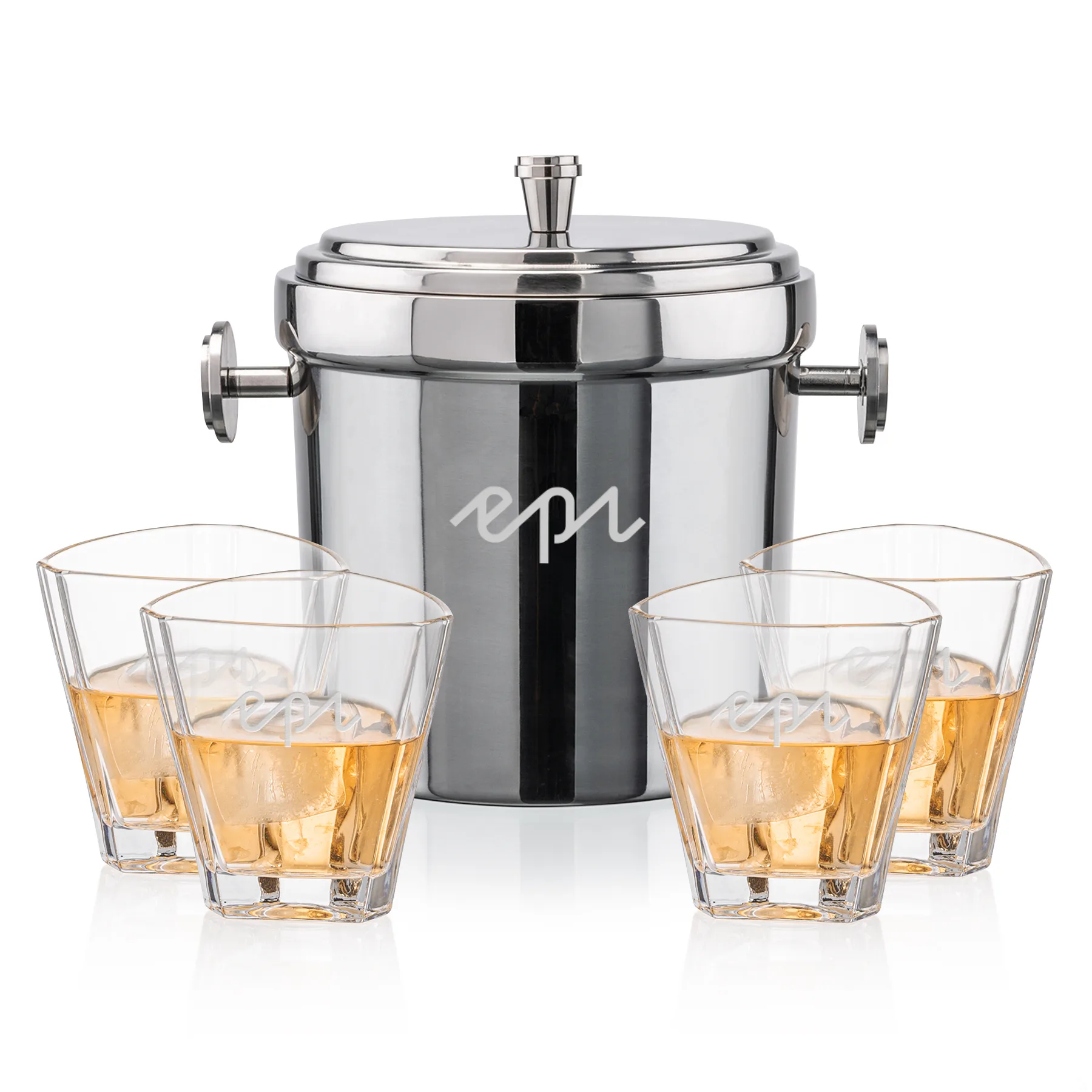 Milano Bucket Set, Laser Engraving, Set of 5
