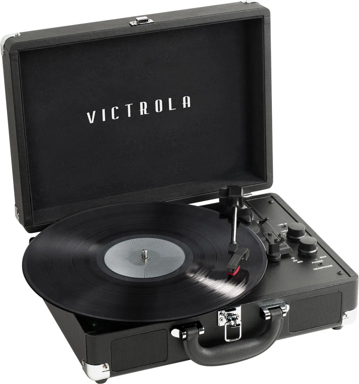Victrola Journey+-Bluetooth Portable Suitcase Record Player In Black
