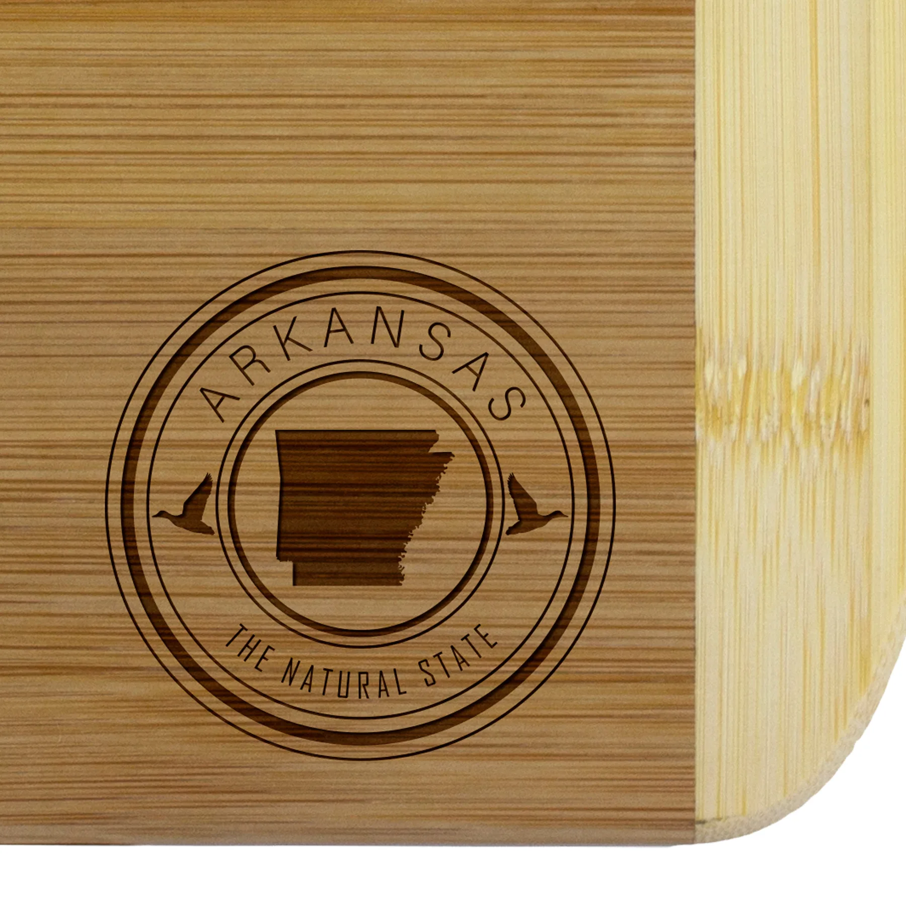 Arkansas State Stamp 2-Tone 11" Cutting Board view 2
