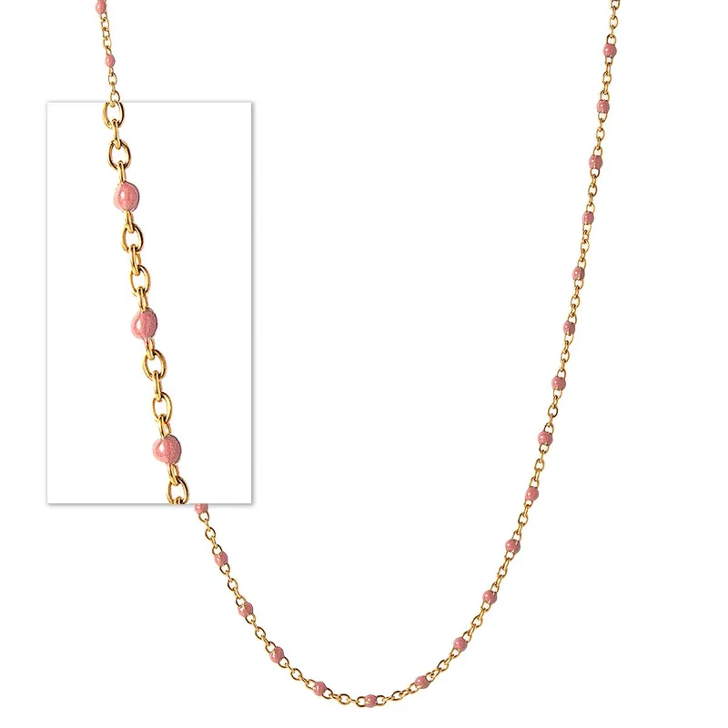 Jilco Inc Pink Enamel Beaded Chain