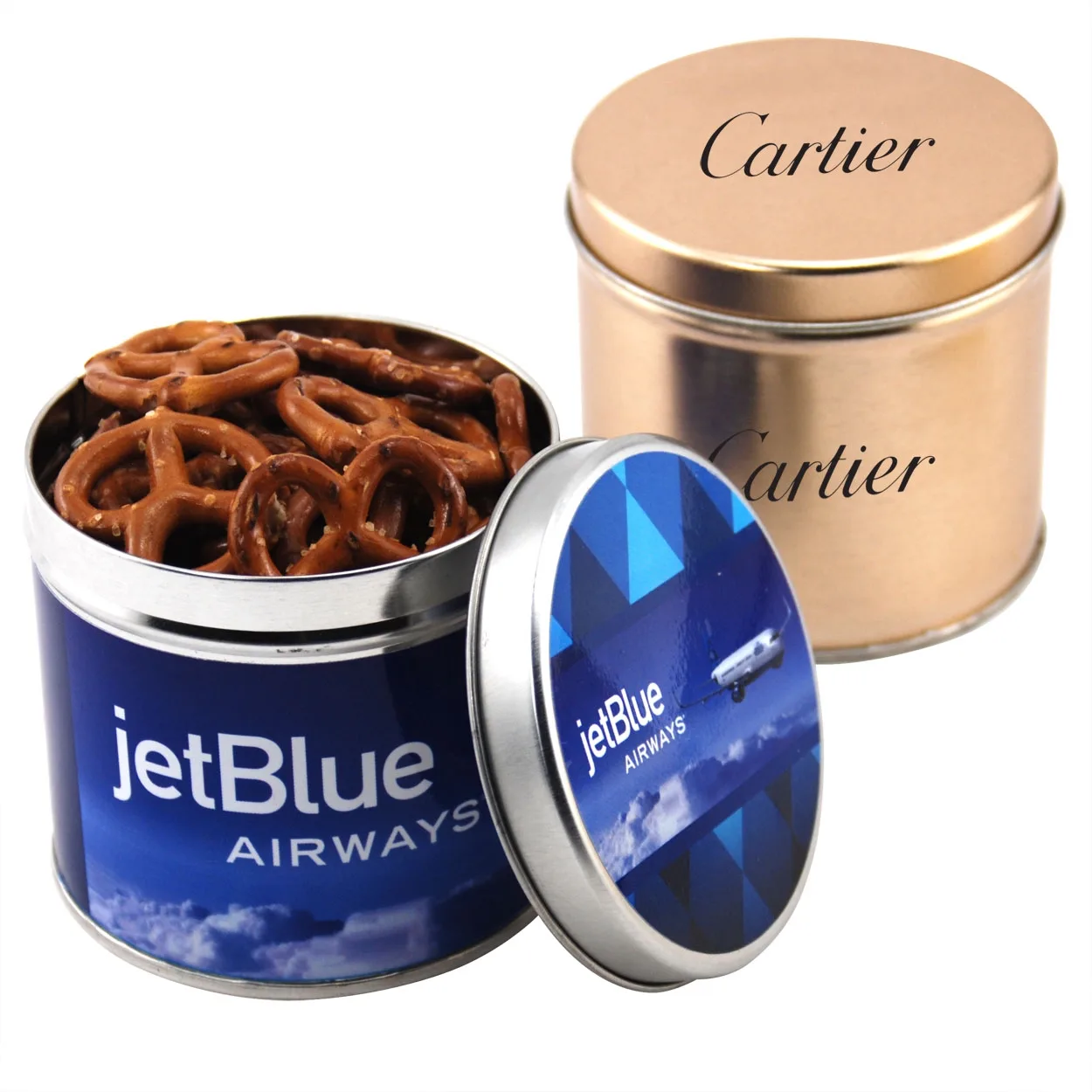 Round Tin w/Mini Pretzels