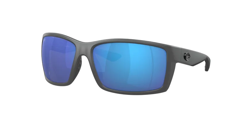Costa Del Mar Reefton Sunglasses - (Frame) Matte Gray; (Lens) Blue Mirror Glass 580G