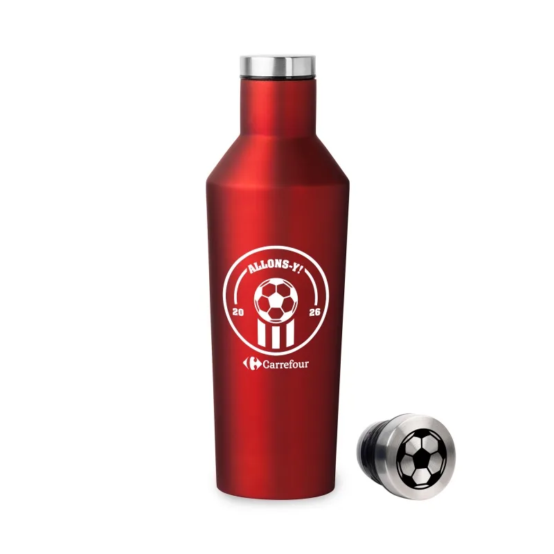 Soccer Vacuum Sealed 17oz Bottle view 3