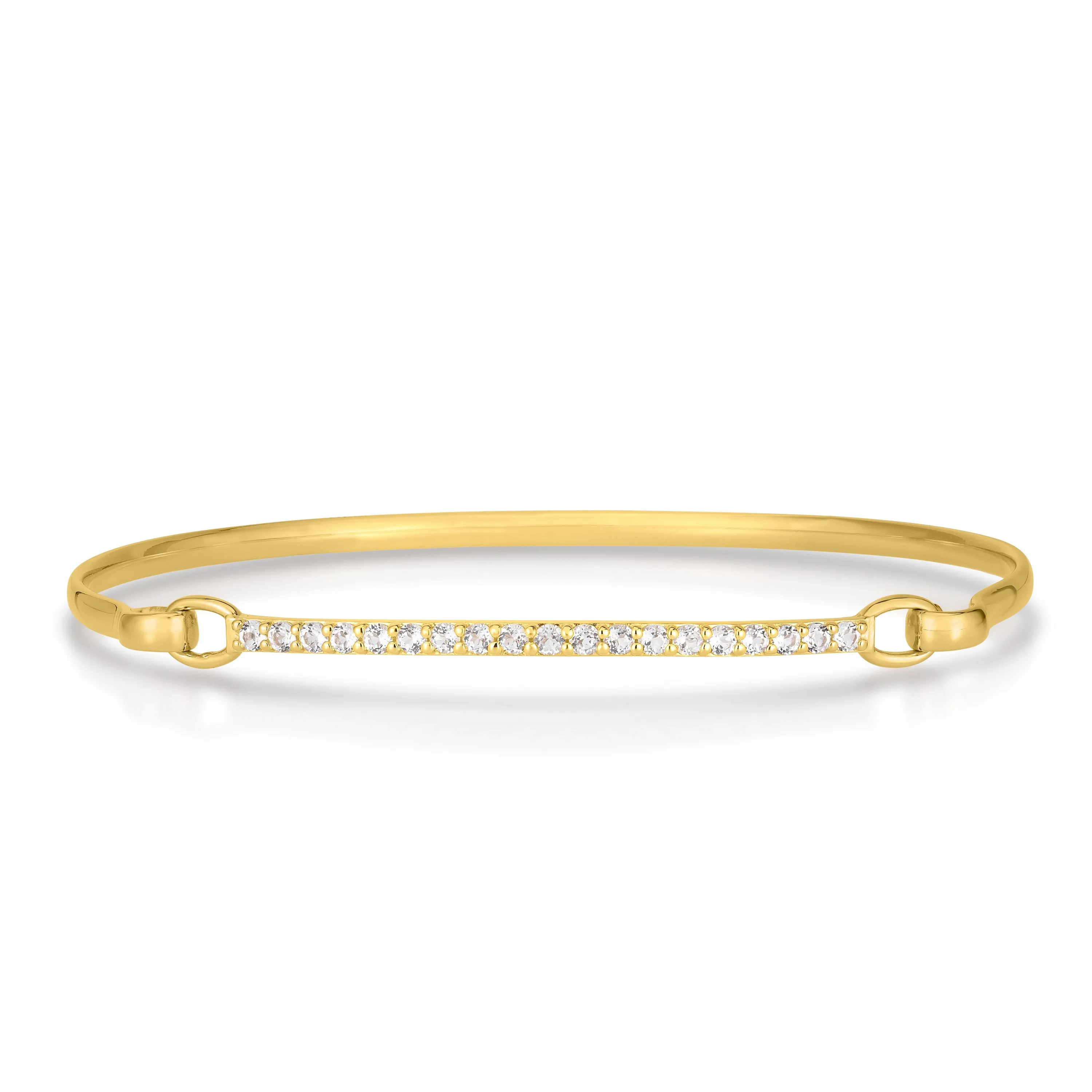 Jilco Inc White Topaz Vermeil Cuff Bracelet