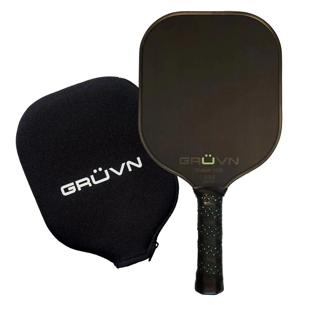 GRUVN Raw-13S Pickleball Paddle Size 15.7'' - Black/Green
