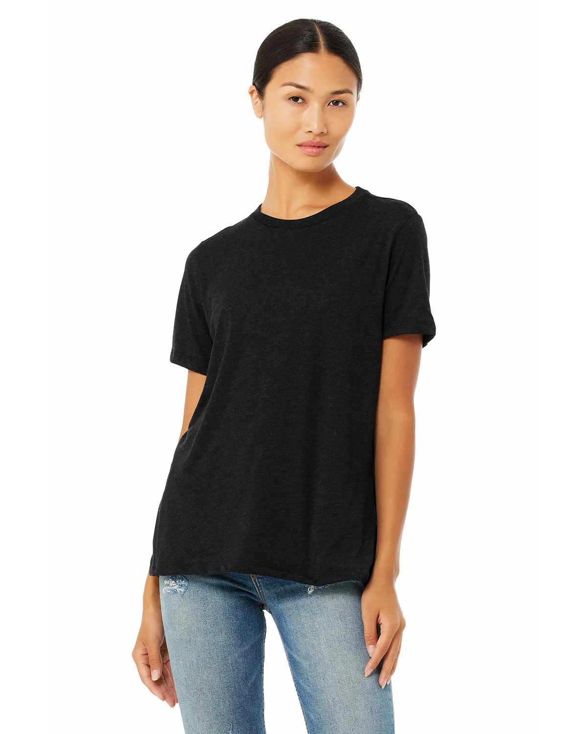 BELLA+CANVAS Ladies' Relaxed Heather CVC Short-Sleeve T-Shirt view 2