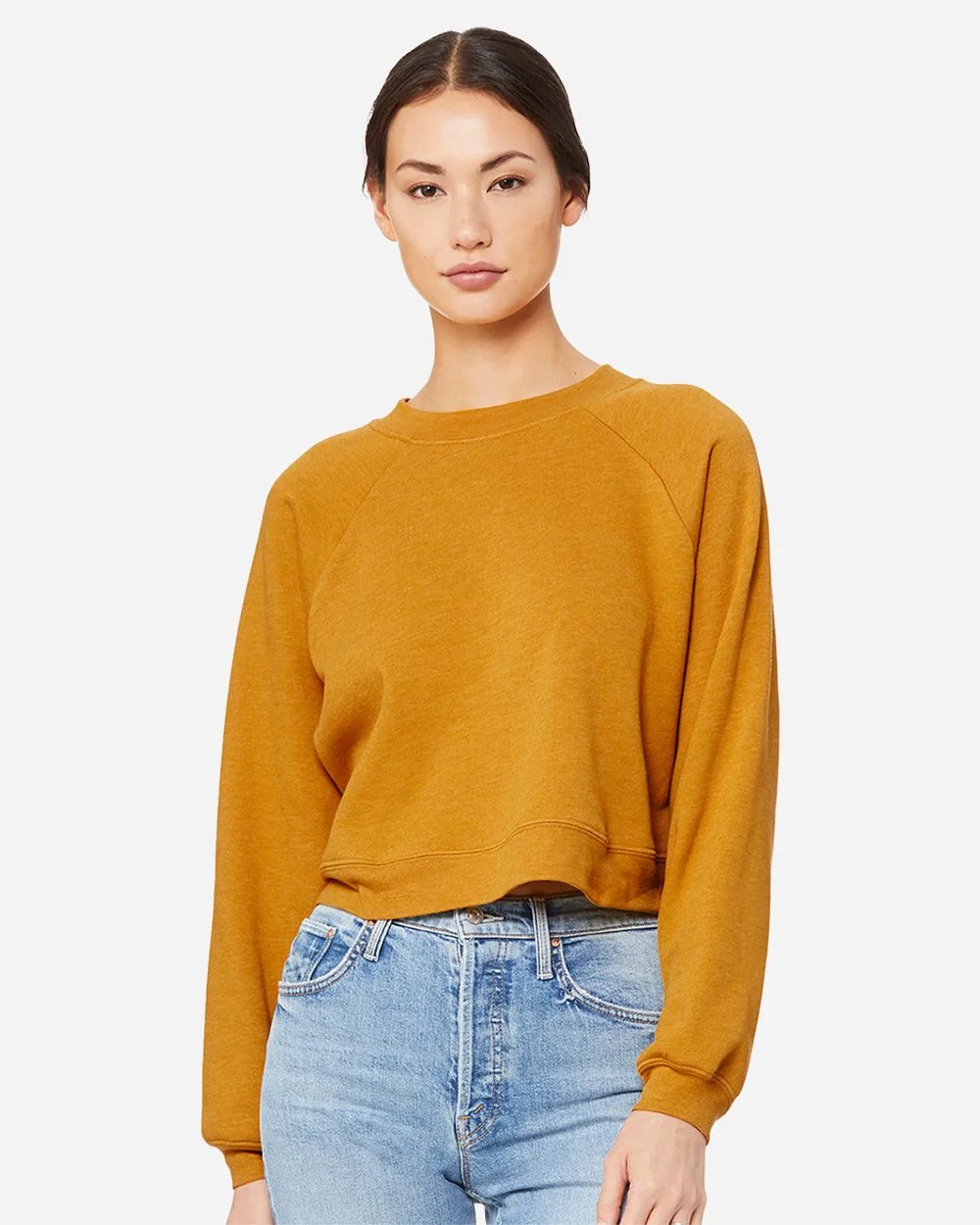 Bella+Canvas® Women's Raglan Pullover Fleece Sweatshirt view 2