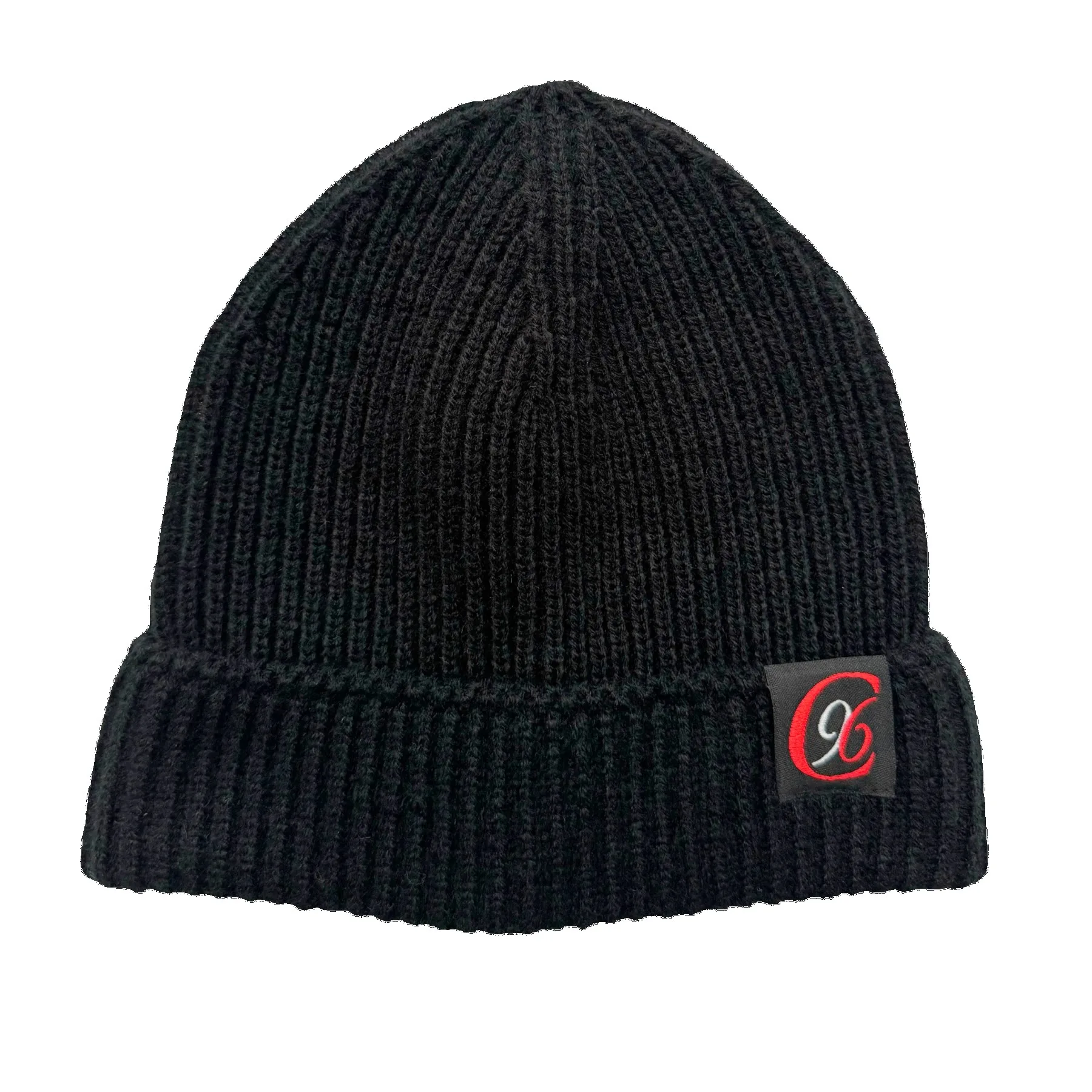 Cable Knitted Beanie with Flip-Up Cuff (Single Layer) includes Woven Label view 2