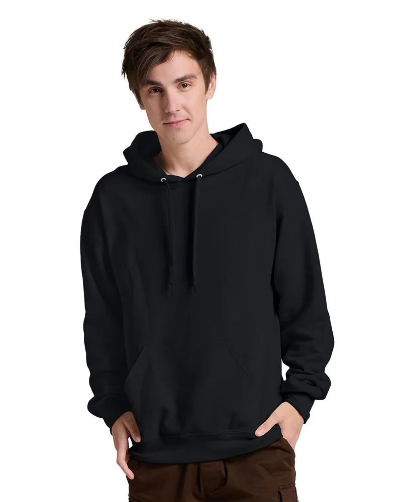 Jerzees Unisex Ultimate™ CVC Ring-Spun Hooded Sweatshirt view 2