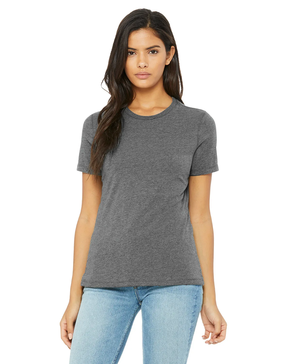 BELLA+CANVAS Ladies' Relaxed Heather CVC Short-Sleeve T-Shirt view 4