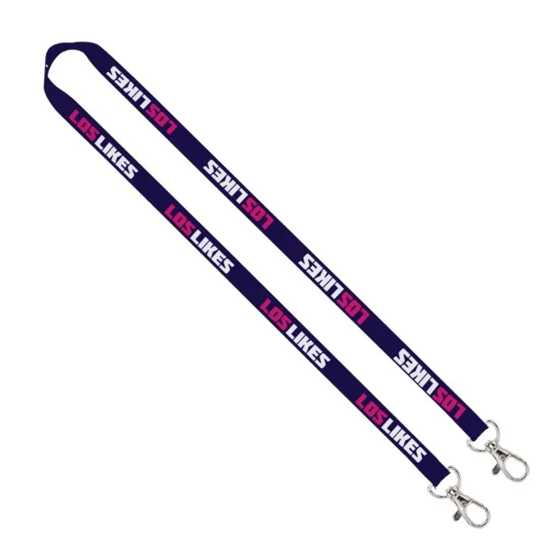 IMPORT Rush 5/8" Dye-Sublimated 2-Ended Lanyard with Dual Sewn Silver Metal Split-Ring view 4