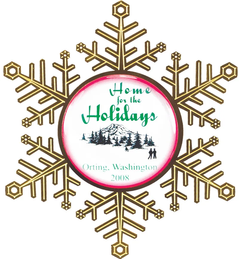 Express Snowflake Holiday Ornament (Domestically Produced)
