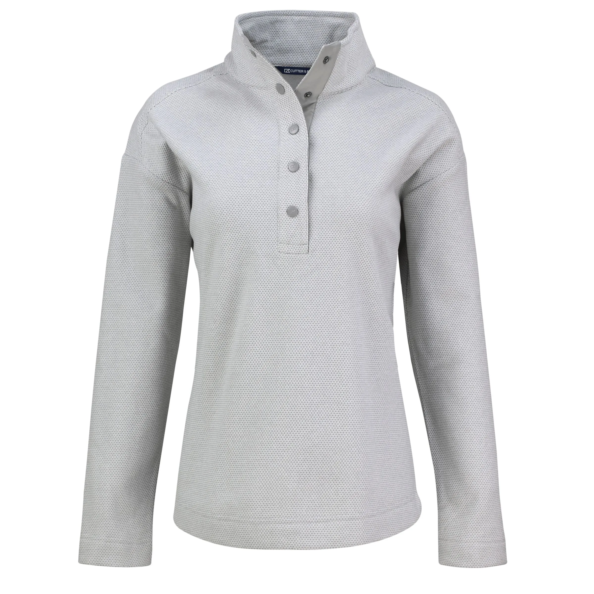 Cutter & Buck Hunts Point Eco Textured Fleece Recycled Womens Snap Pullover view 4