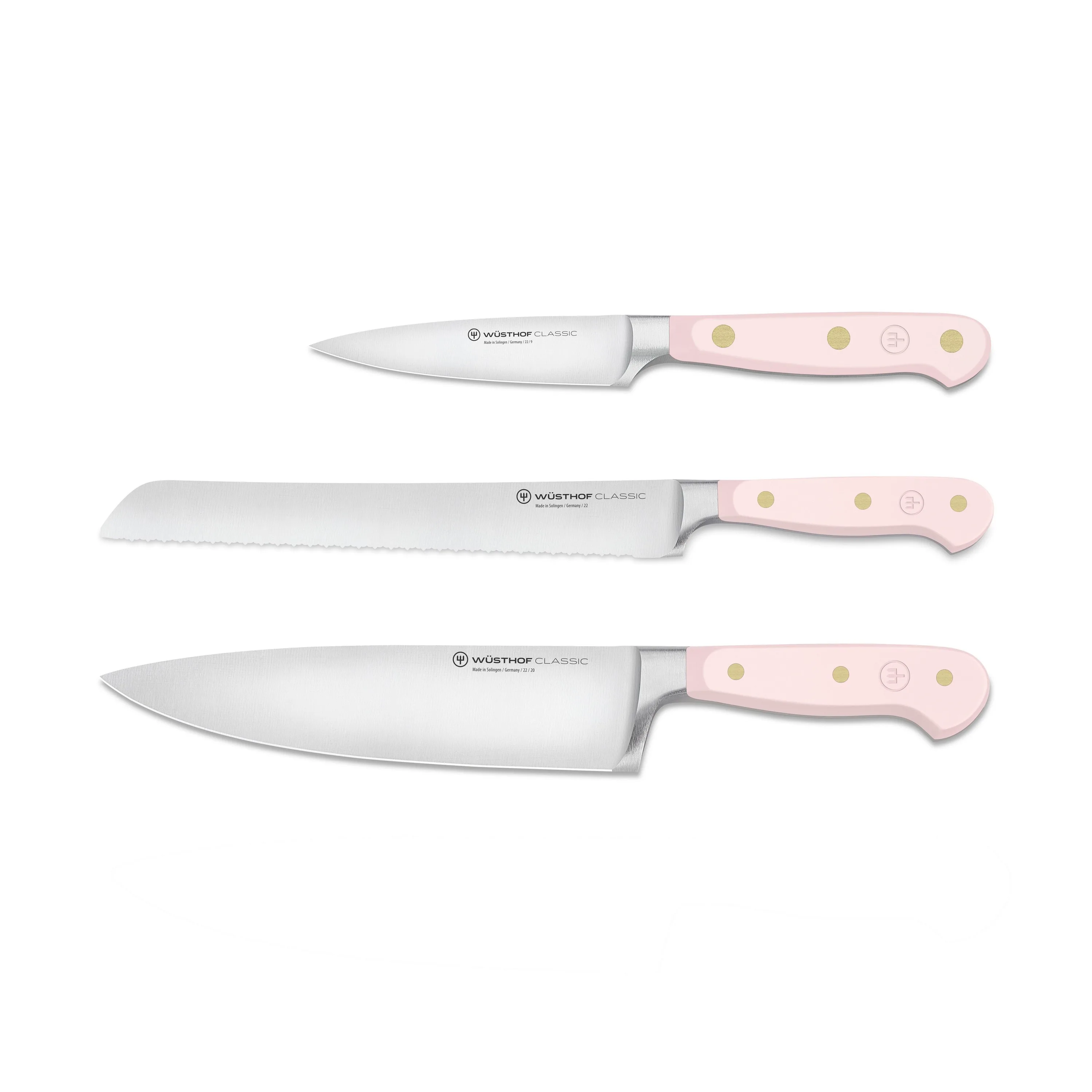 Wusthof Classic 3Pc Starter Set Pink Himalayan Salt