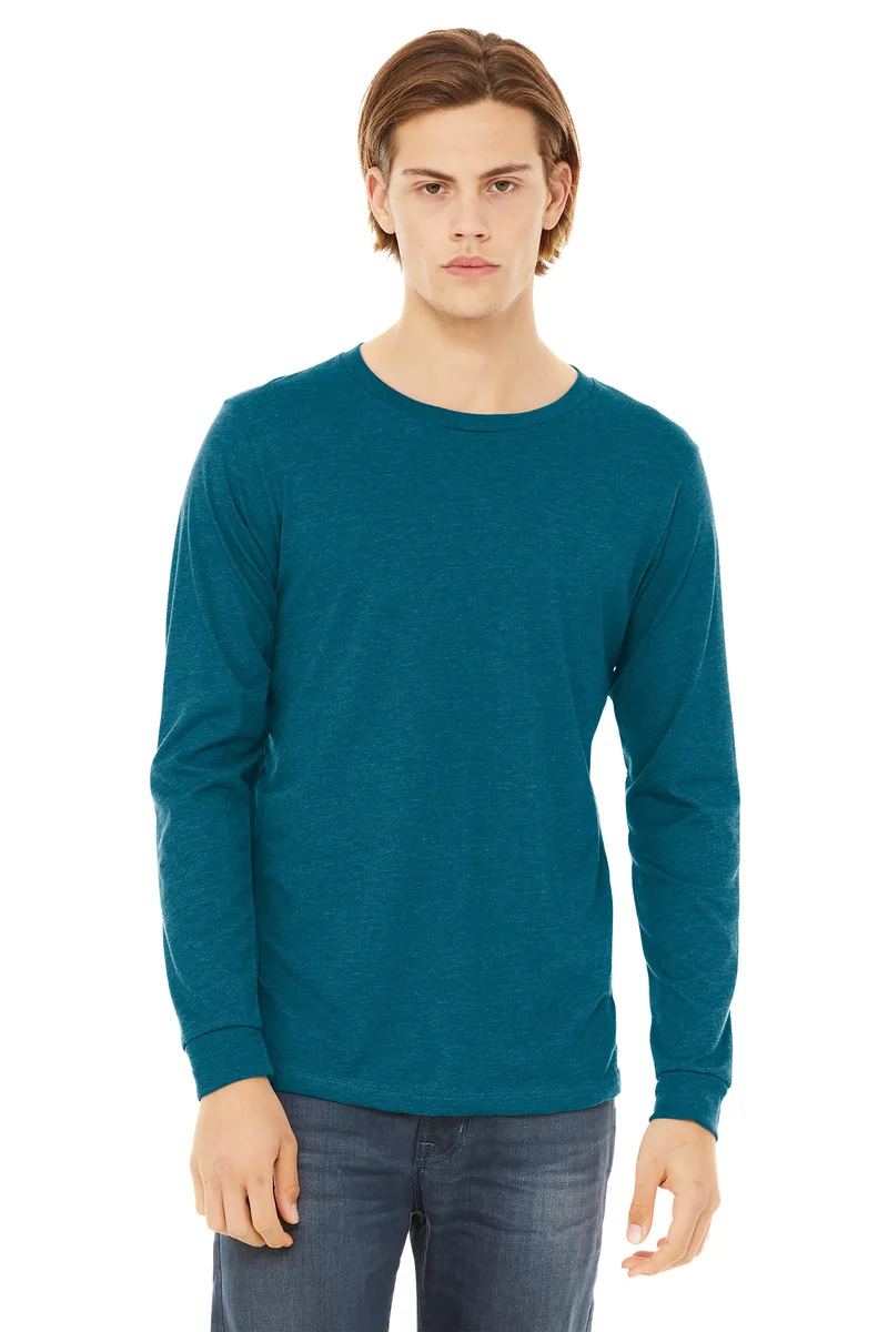 BELLA+CANVAS® Unisex Heather CVC Long Sleeve Tee view 6