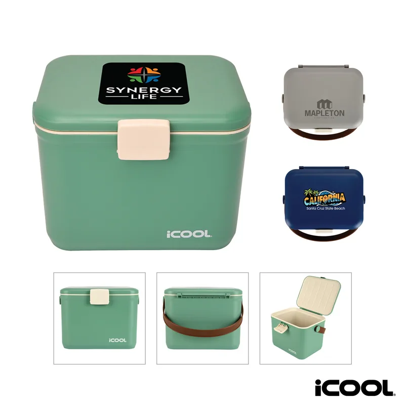 iCOOL Hale 6-Can, 5.25 Qt Hard Sided Cooler — Green