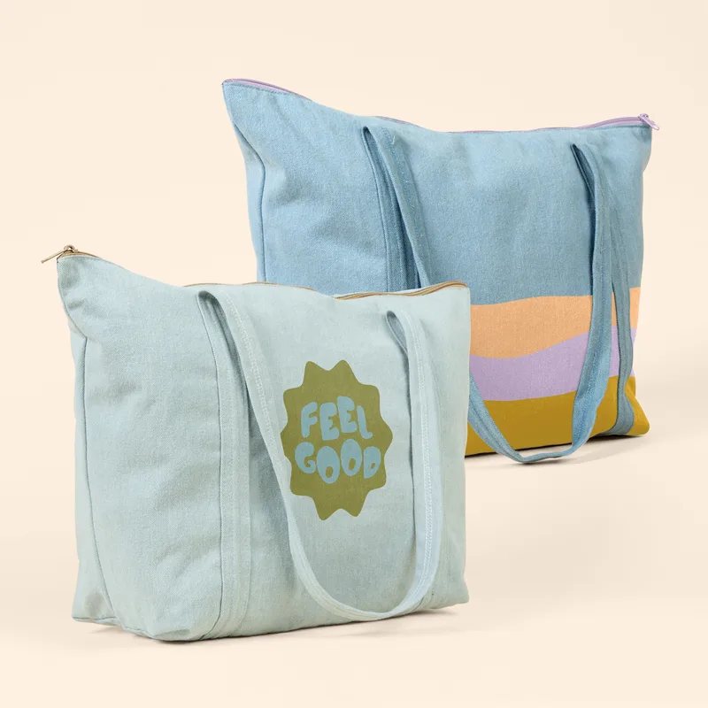 Denim Weekender Tote