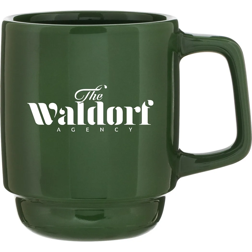 16 oz Olly Ceramic Mug (Forest Green)