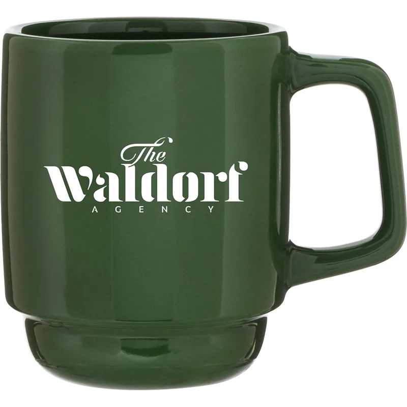 16 oz Olly Ceramic Mug (Forest Green)
