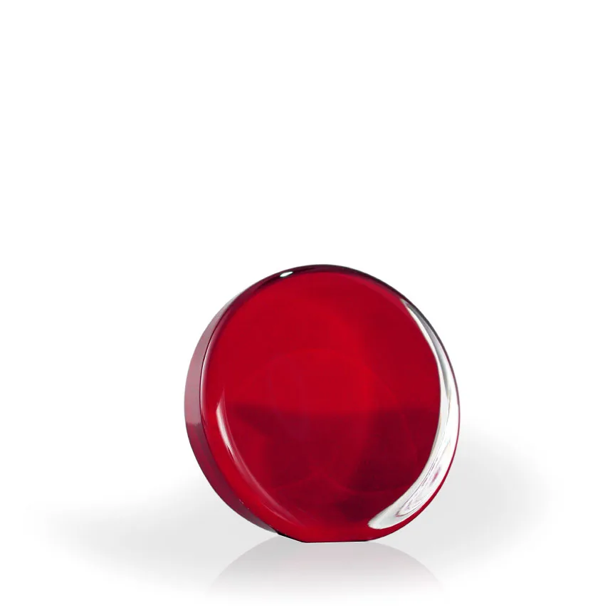 Marla Colored Glass Disc, Red view 2