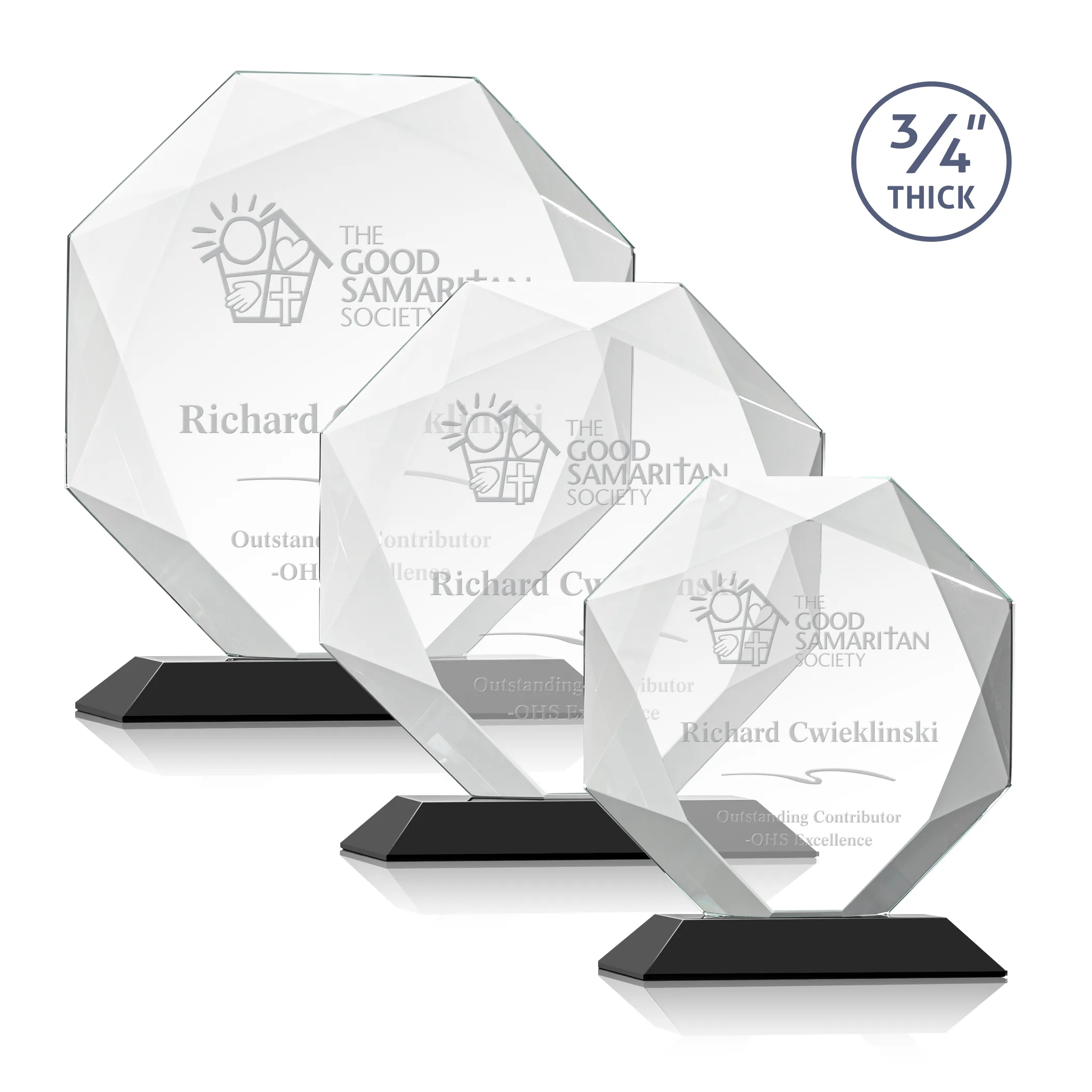 Deep Etch, Standard base, Black