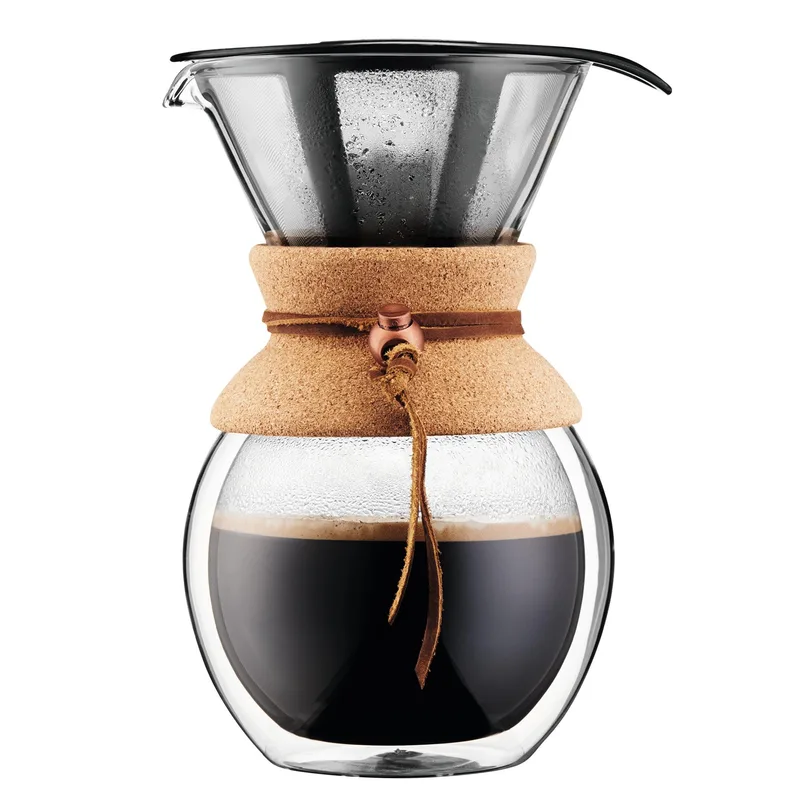 Bodum Pour Over 8 Cup Double Wall Coffeemaker W/ Cork Band