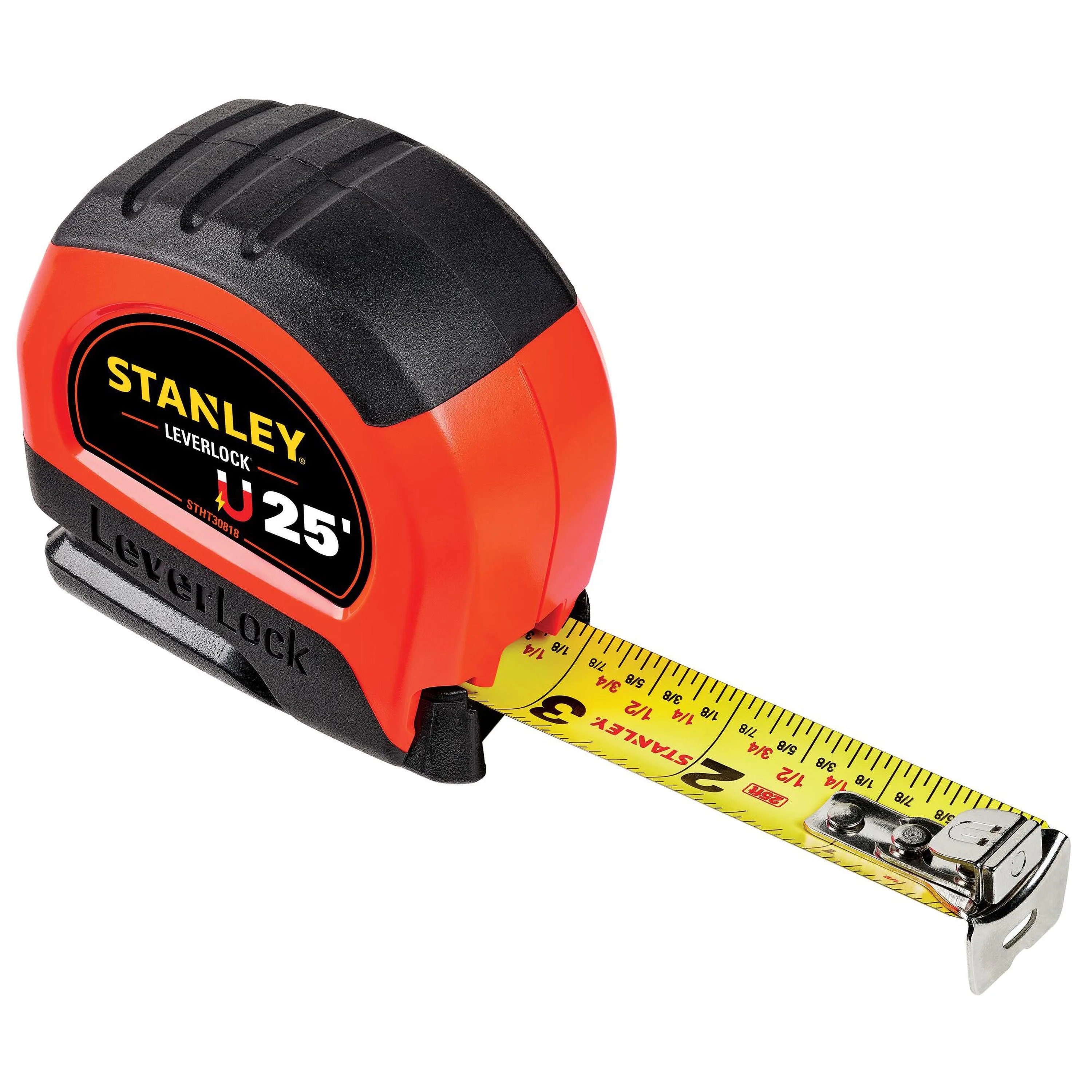 Stanley 25' High-Visibility Magnetic Leverlock Tape Measure