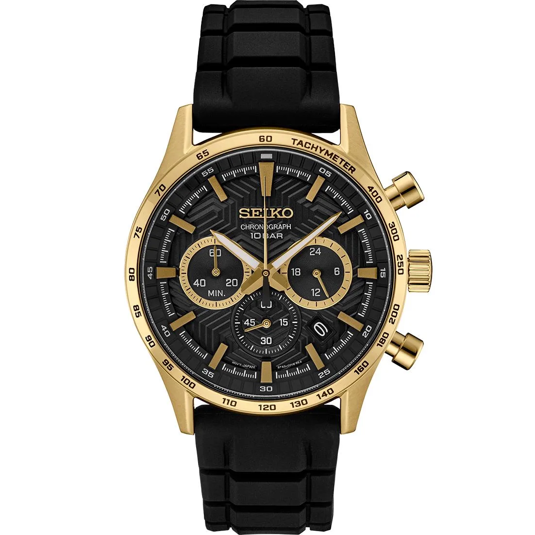 Seiko Watch Essentials Sgp Chronograph Black Dial