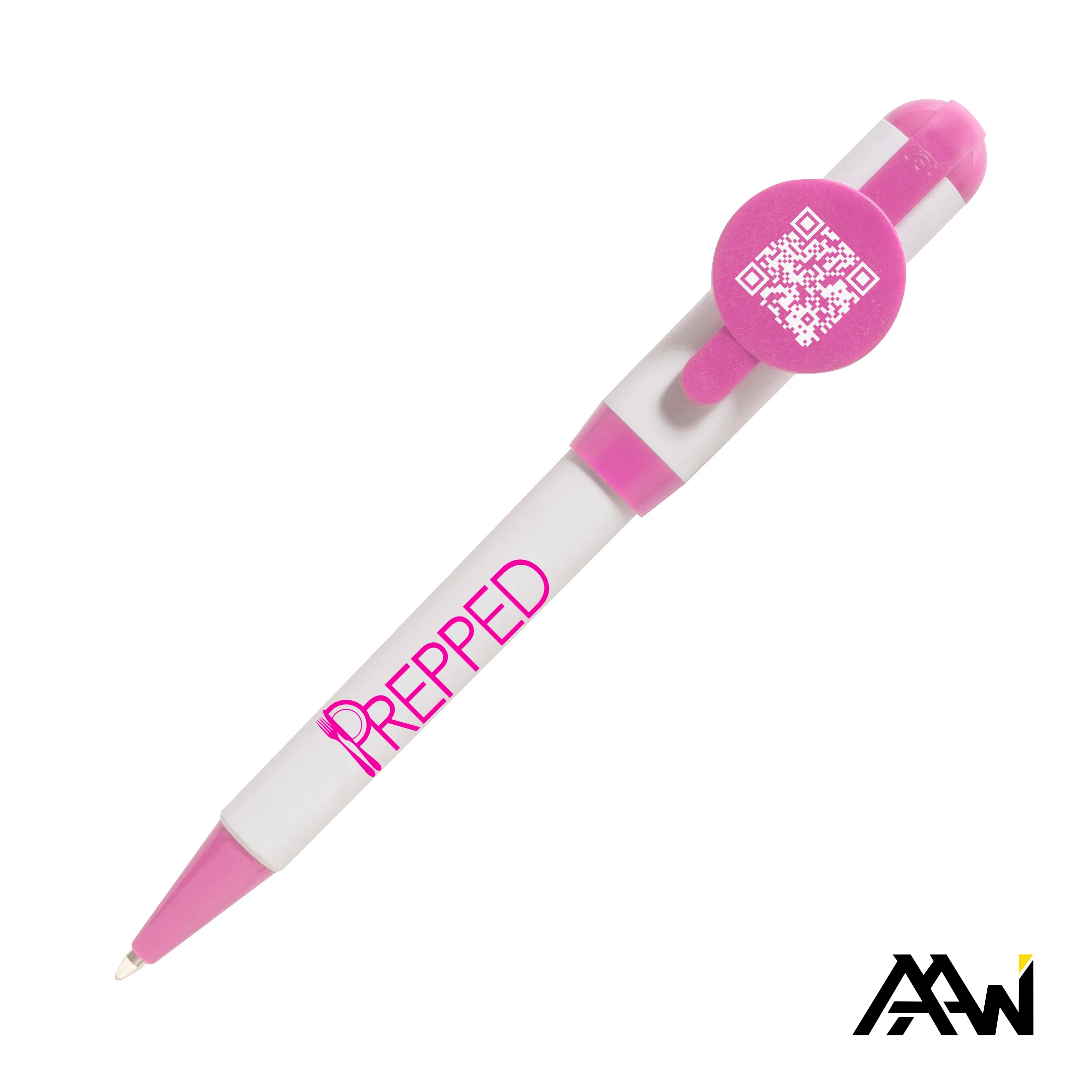 Colored Trim, White / Pink