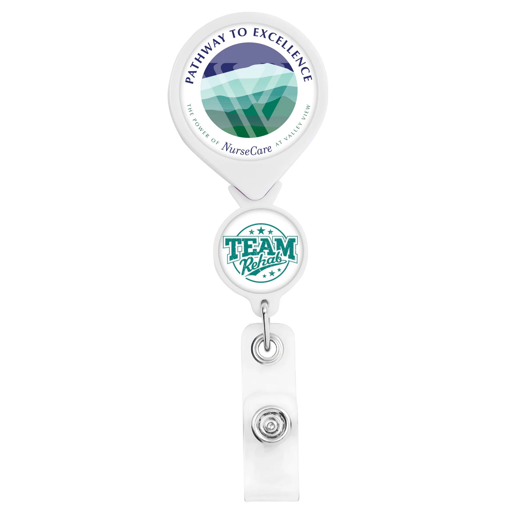 Double Up Round Retractable Badge Reel view 7
