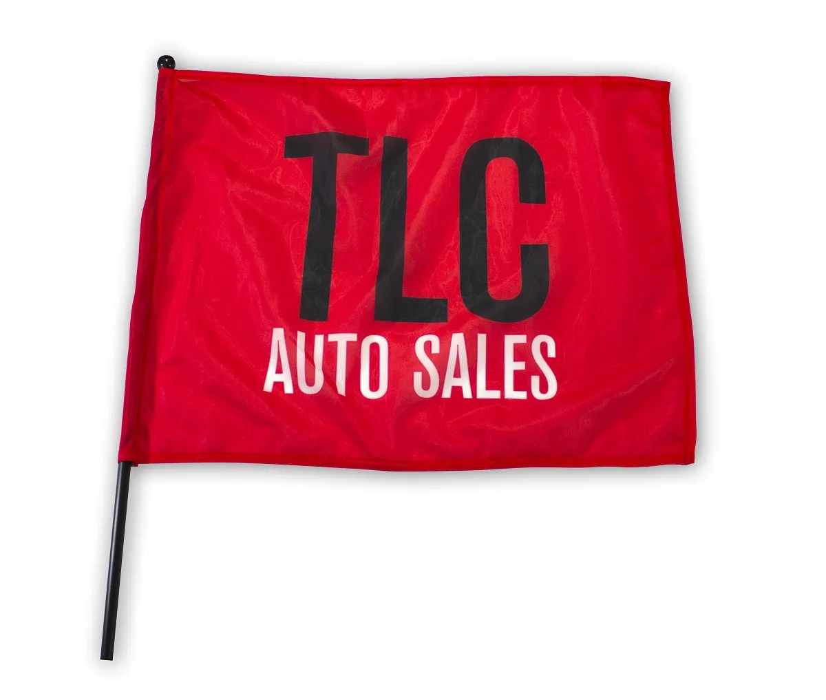 Polyester Waving Rally Flag w/ Pole (22"x17" Flag/24" Pole)