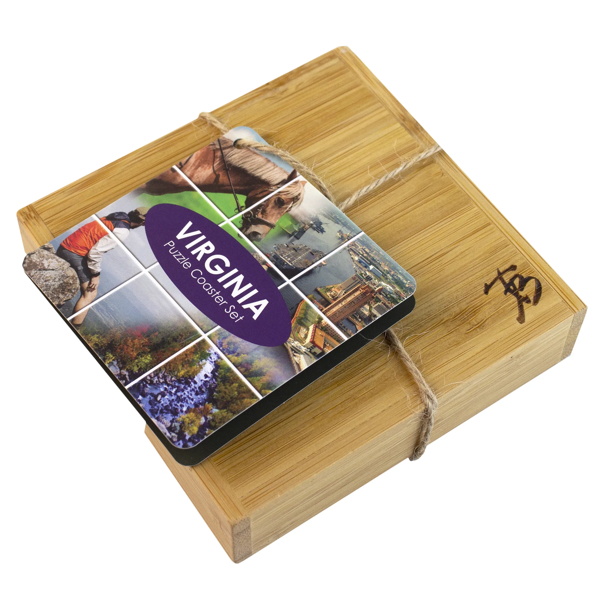 Virginia Puzzle Coaster Set view 4