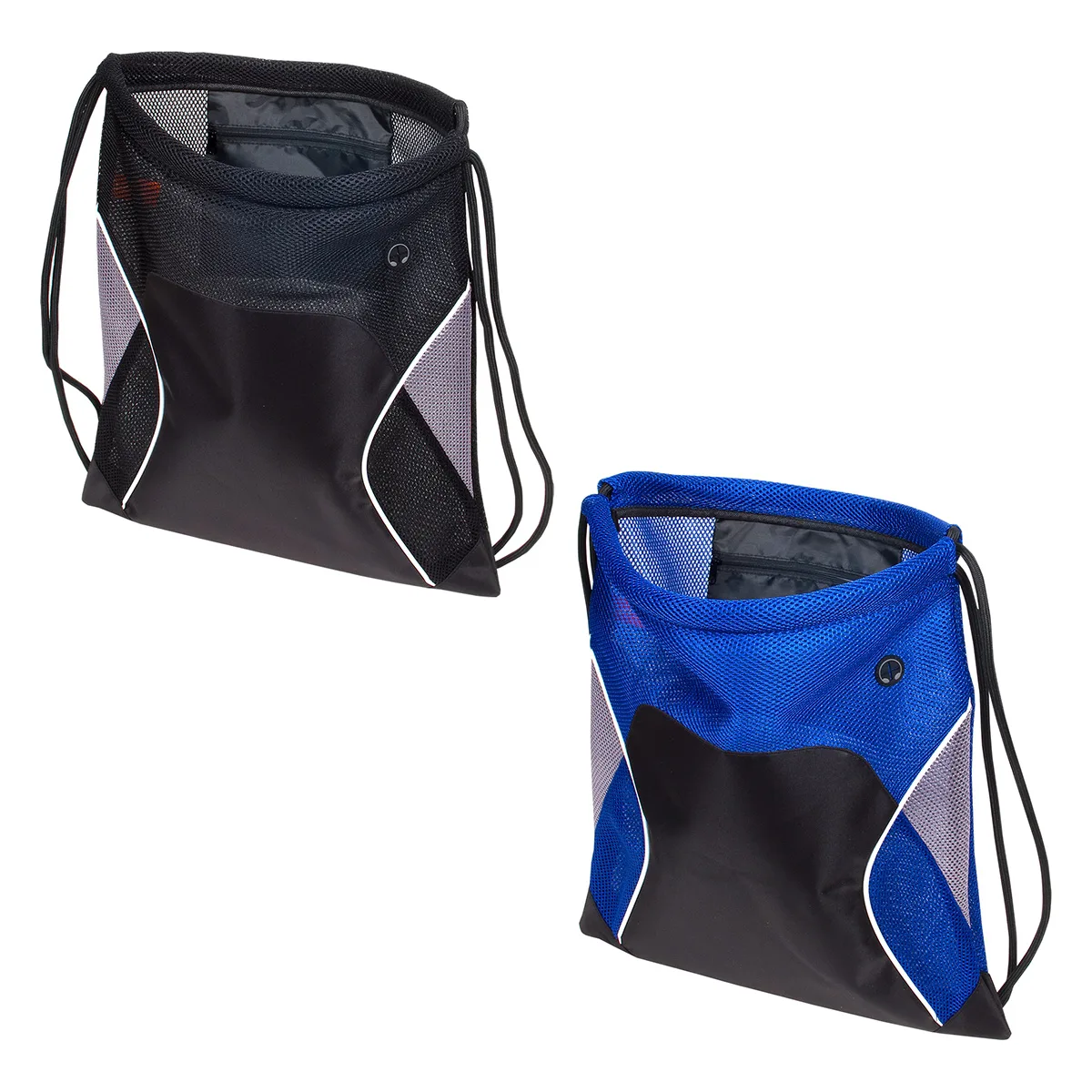 Jumbo Globetrotter Mesh Fabric Drawstring Bag view 2
