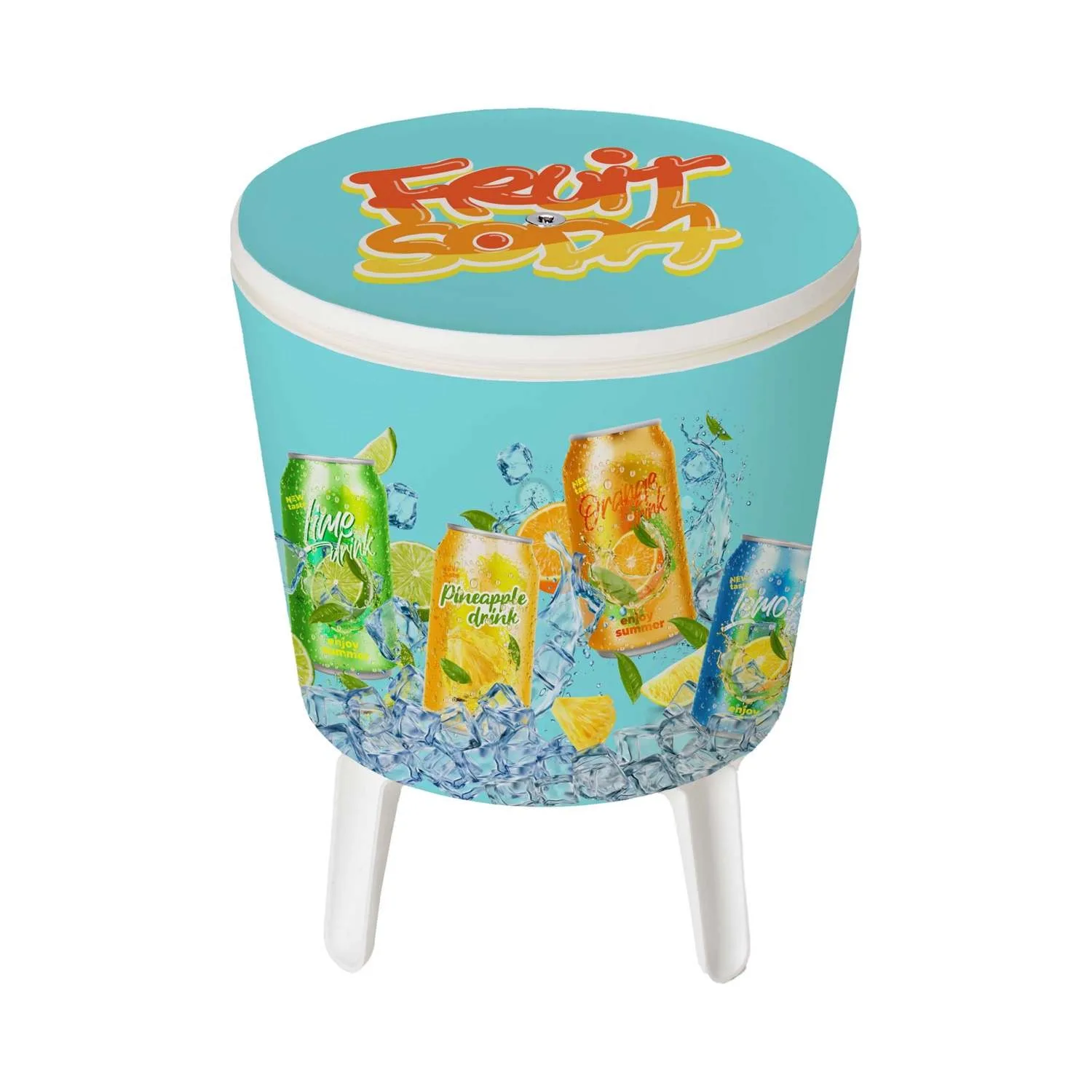 45L Cool Bar Cooler, Wrap Graphic and Lid Decal view 2
