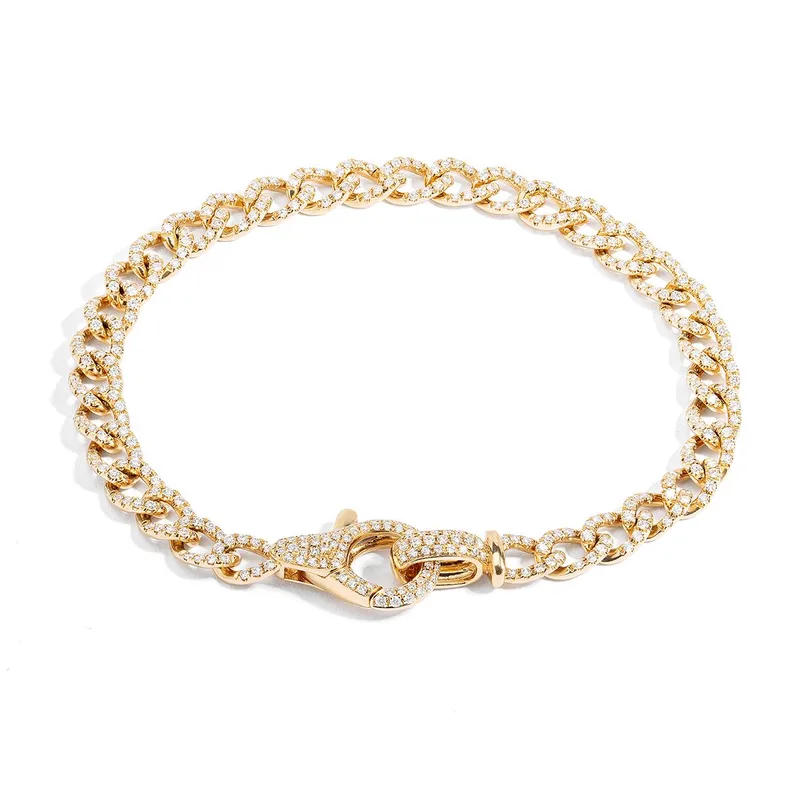 Jilco Inc Curb And Cuban Link Diamond Bracelet