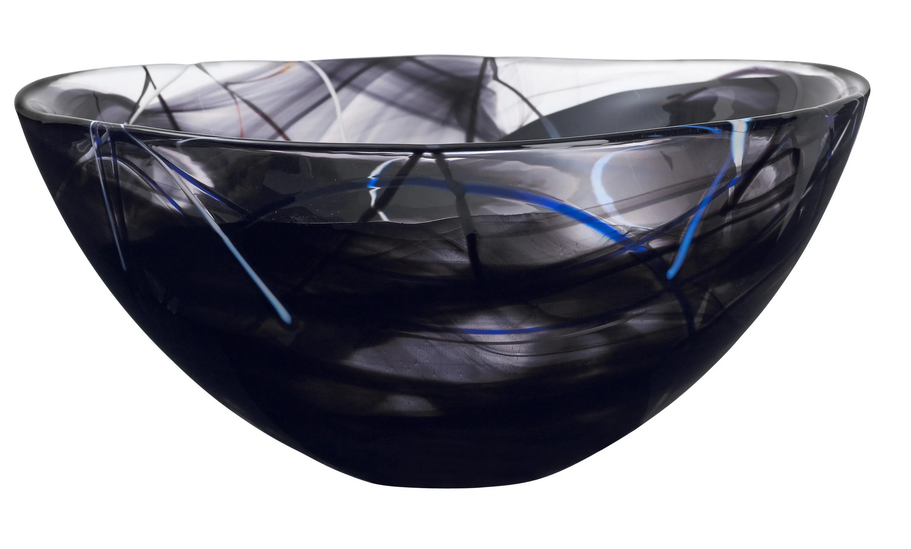 Kosta Boda Contrast Bowl Black Medium
