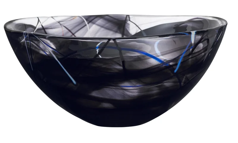 Kosta Boda Contrast Bowl Black Medium
