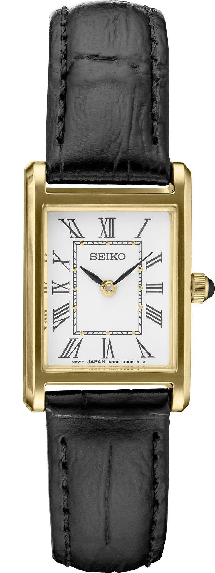 Seiko Watch Essentials Leather Strap White Dial