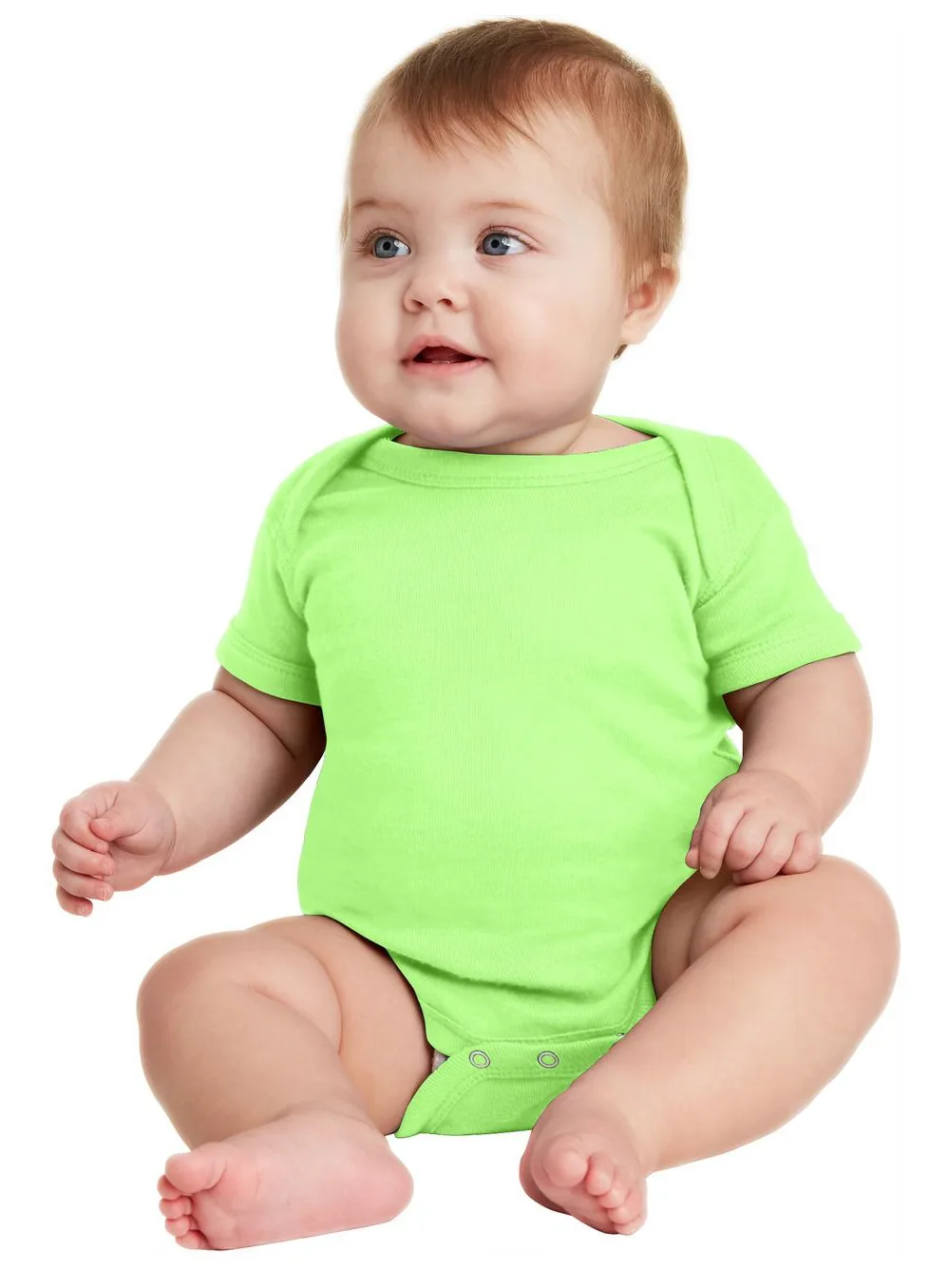 Rabbit Skins™ Infant Short Sleeve Baby Rib Bodysuit. view 6