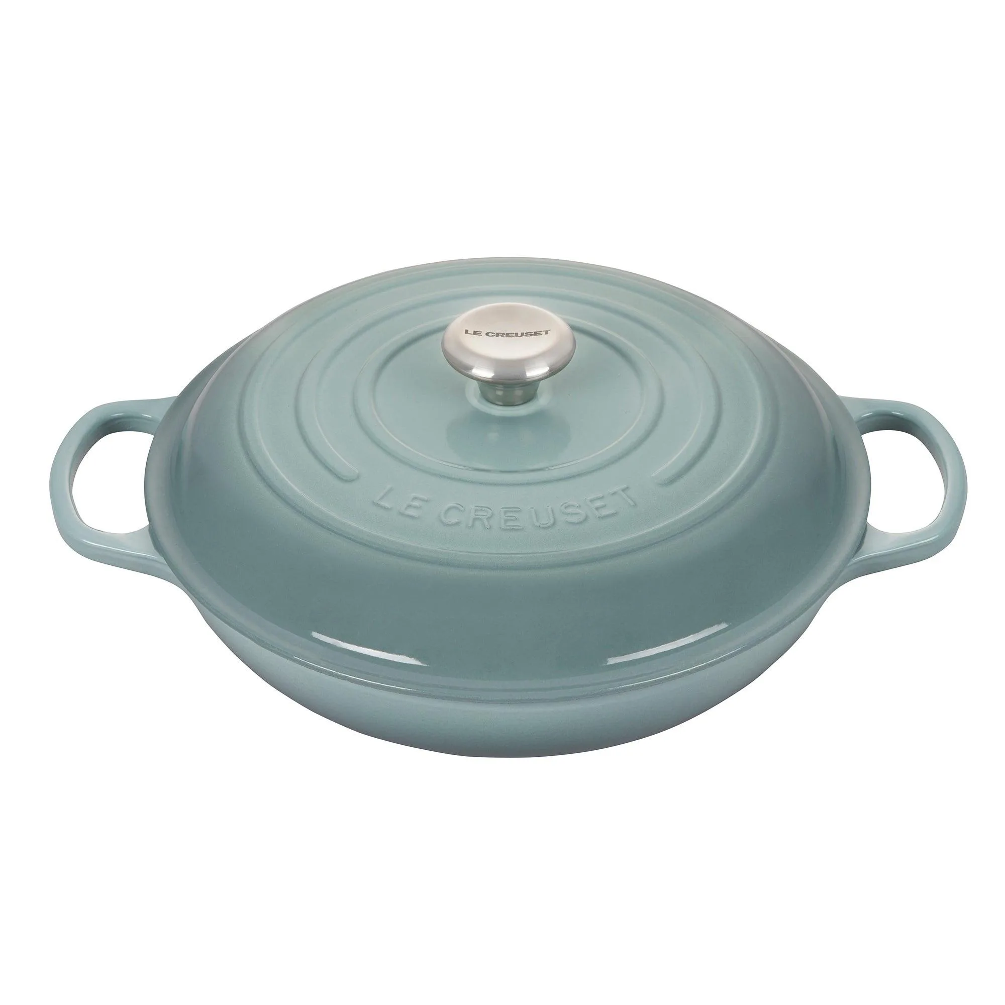 Le Creuset 3.5Qt Signature Cast Iron Braiser Sea Salt