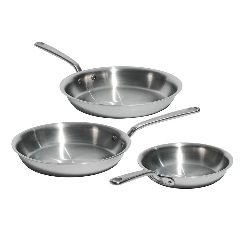 Made In 3-Piece Stainless Steel Frying Pan Set