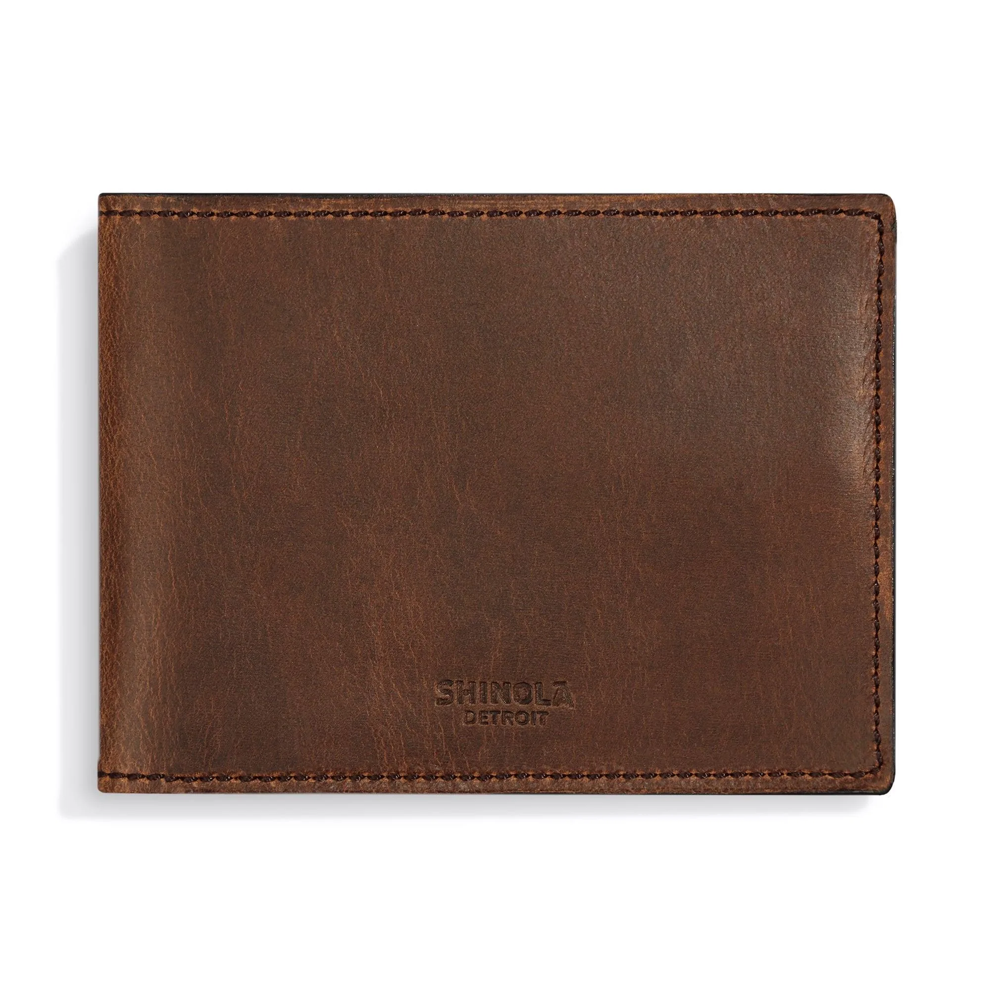 Shinola Slim Bifold Wallet Brown