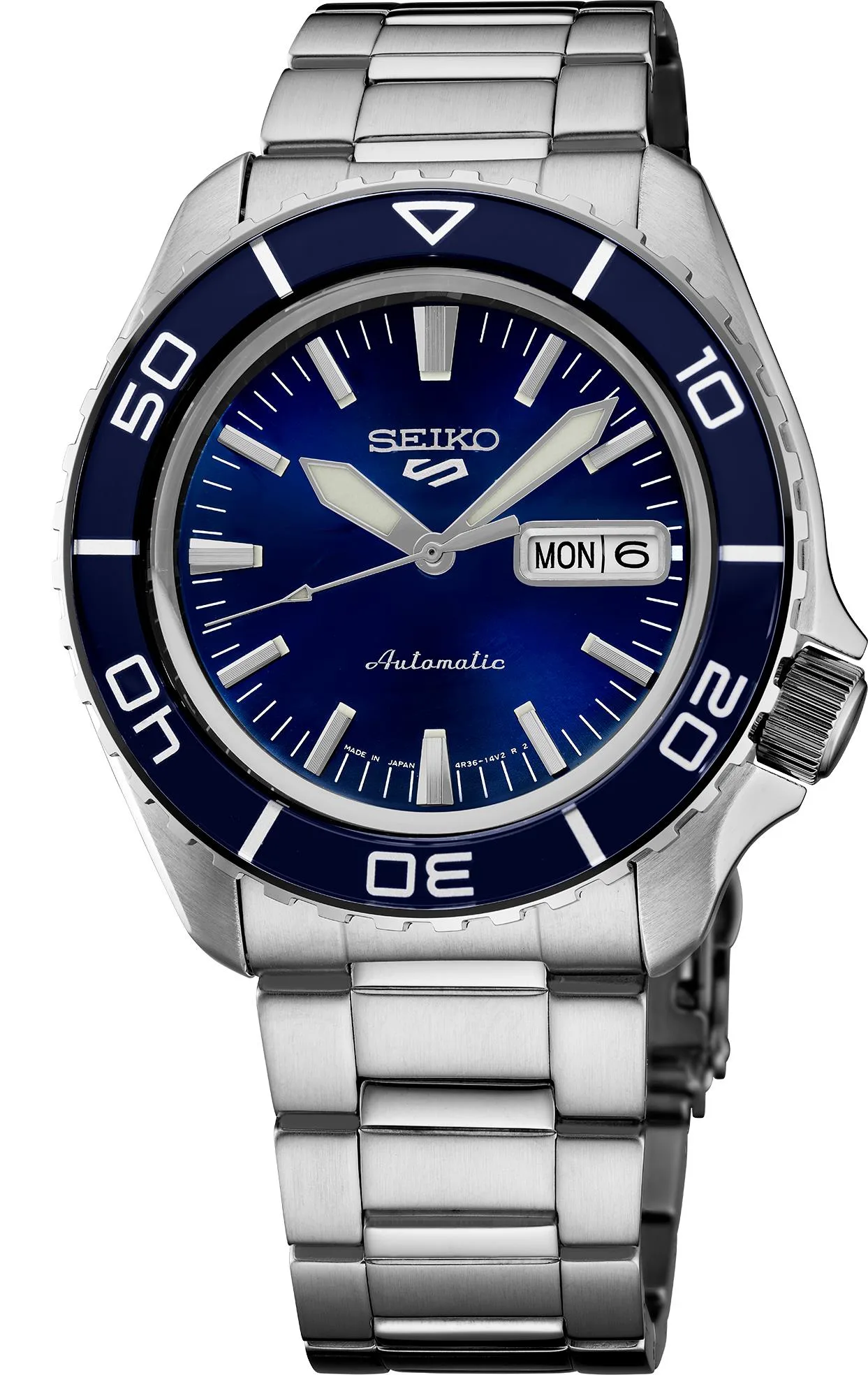 Seiko Watch 5 Sports Ss Automatic Blue Dial