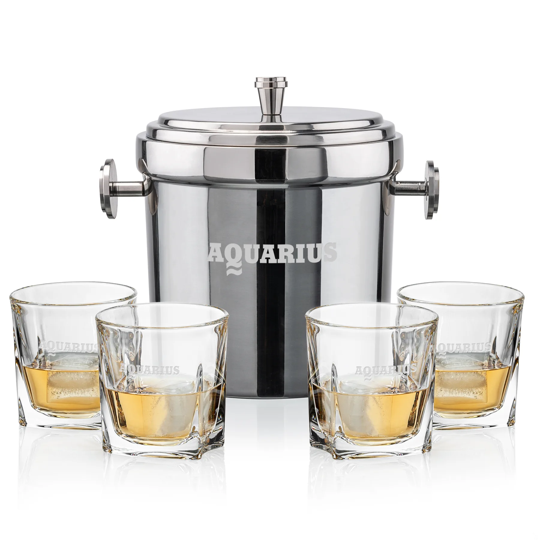 Milano Bucket Set, Laser Engraving, Set of 5