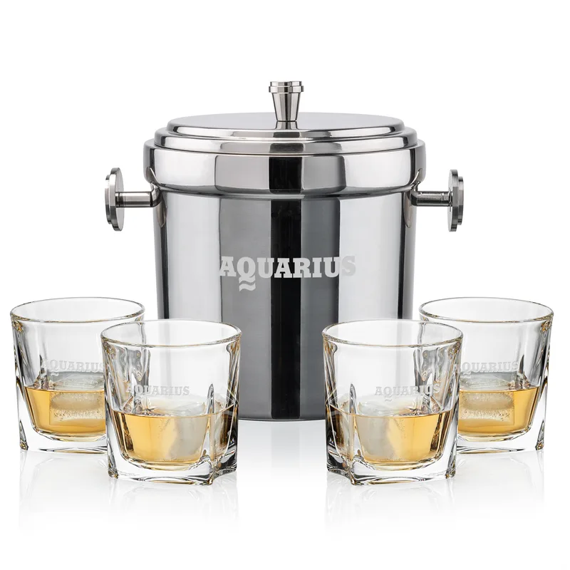 Milano Bucket Set, Laser Engraving, Set of 5