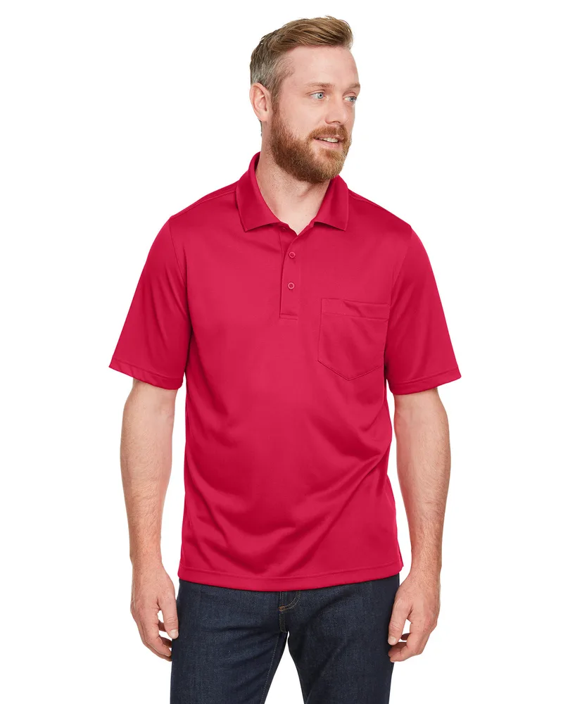Harriton Men's Advantage Snag Protection Plus IL Short Sleeve Pocket Polo Shirt view 4