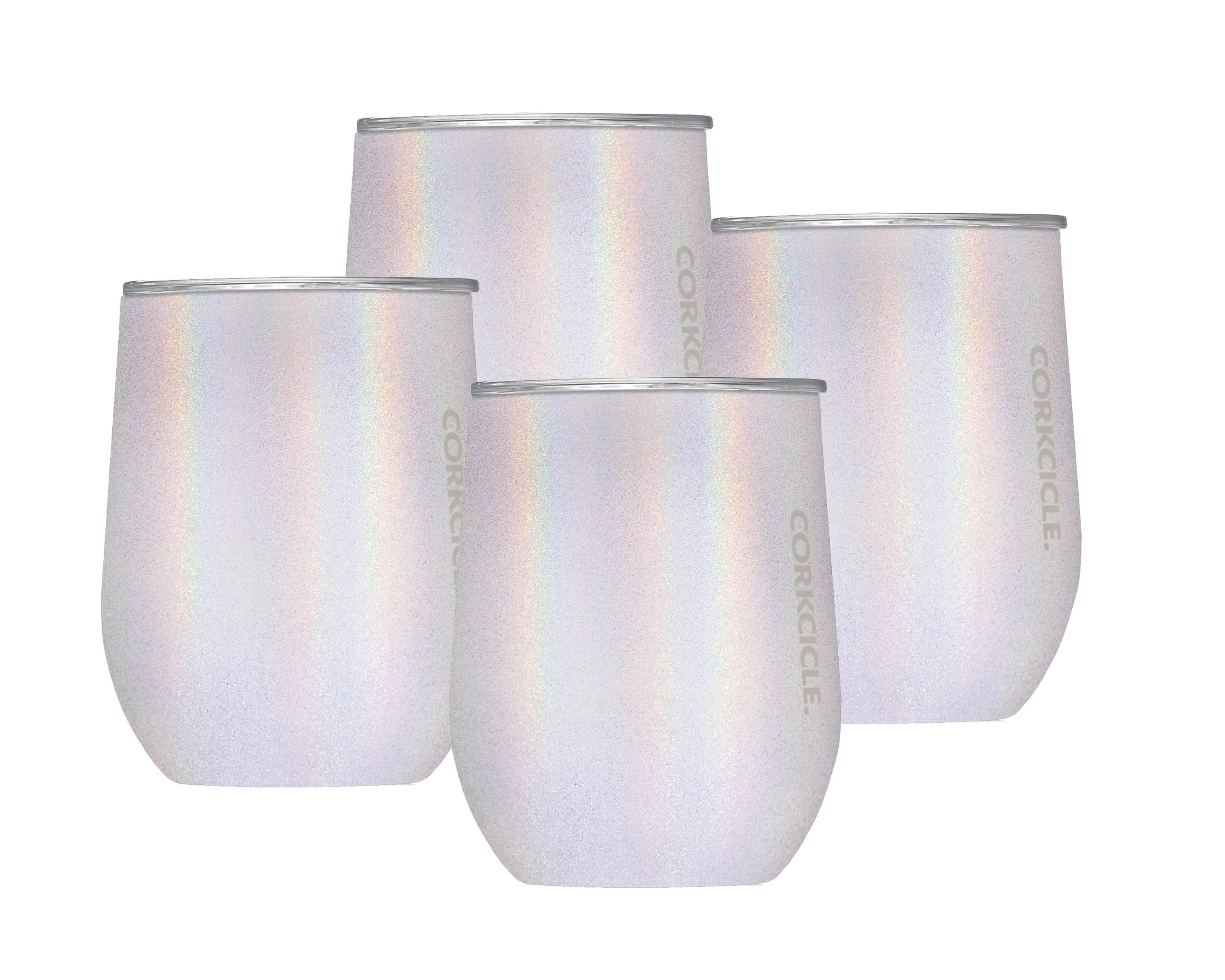 Corkcicle 12 Oz. Stemless Wine Cup - Sparkle Unicorn Magic, 4 Pack