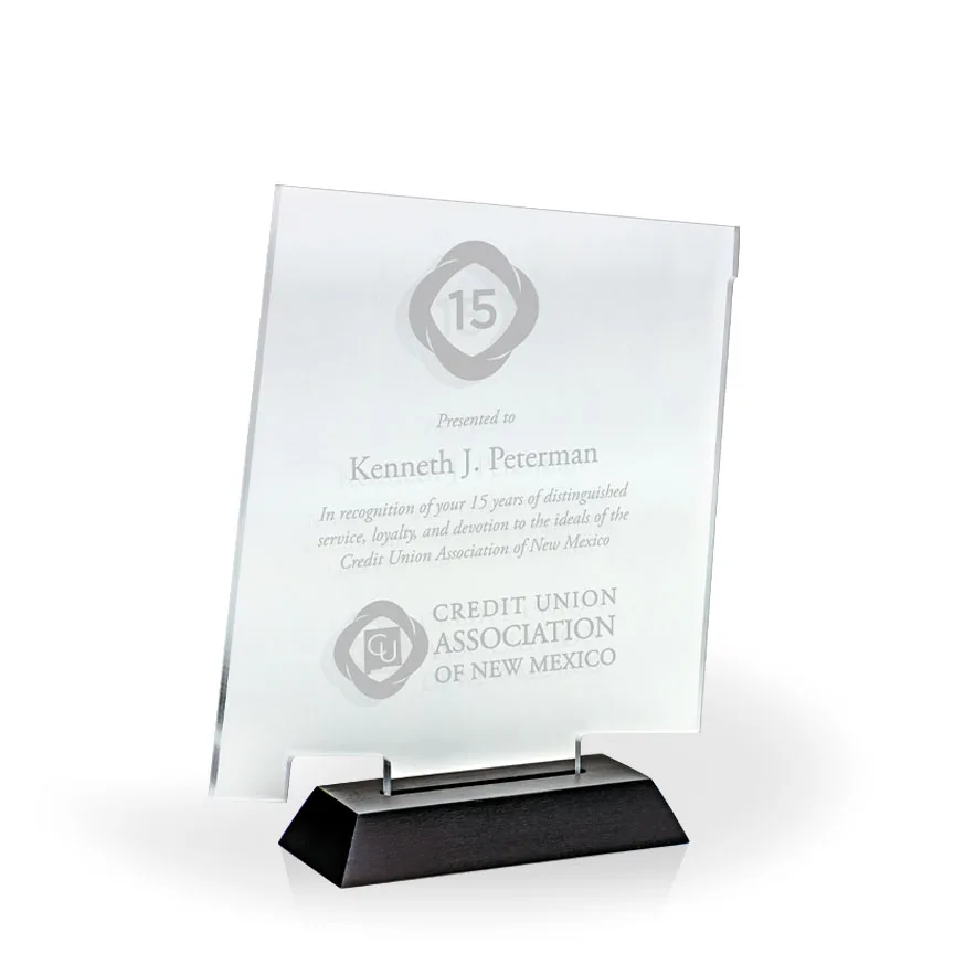 New Mexico Award with Black Wood Base - Engraved