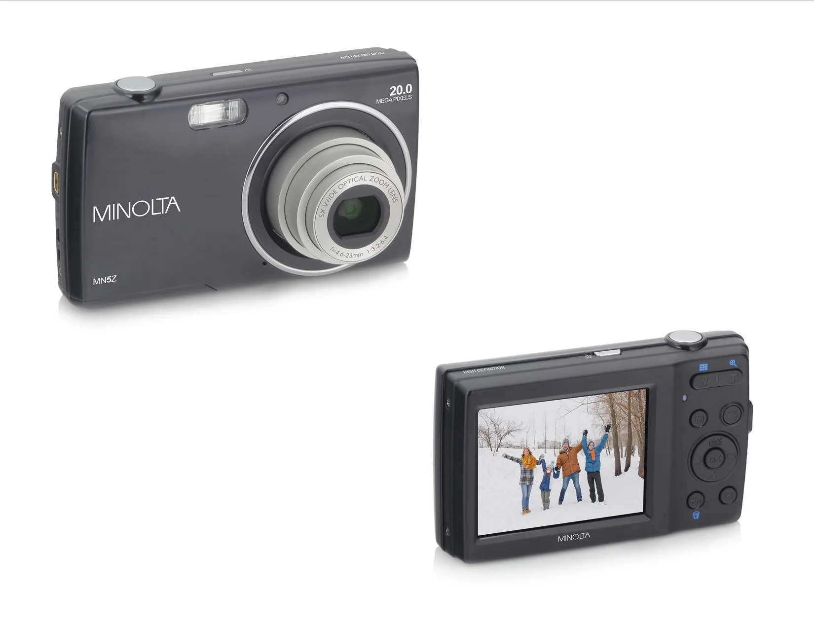 Minolta® 20Mp HD Camera w/5x Zoom (Black)